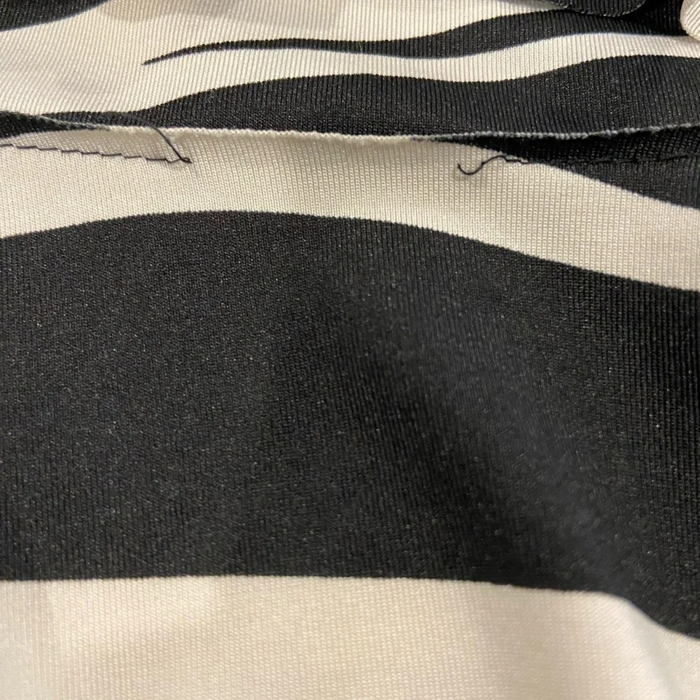 Retro Tango Mango Black And White Flapper Frill Dress Size XL - Picture 10 of 10